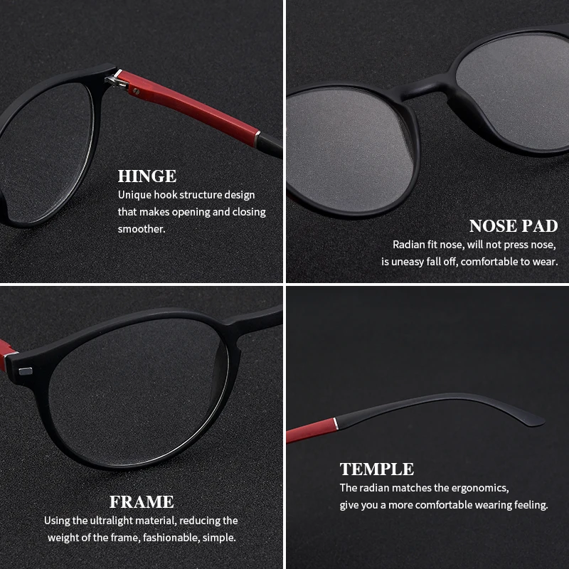 TR90 женские круглые очки оправа с заклепками оптические компьютерные для