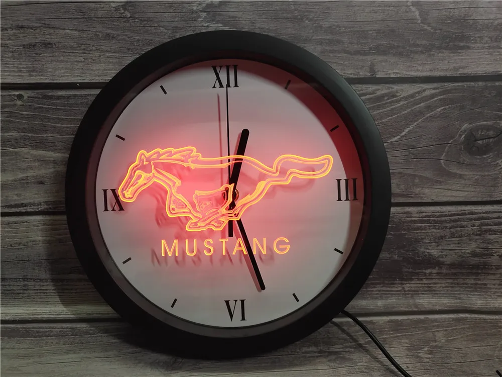 Светодиодные неосветодиодный настенные часы Ford Mustang APP RGB 5050 | Дом и сад