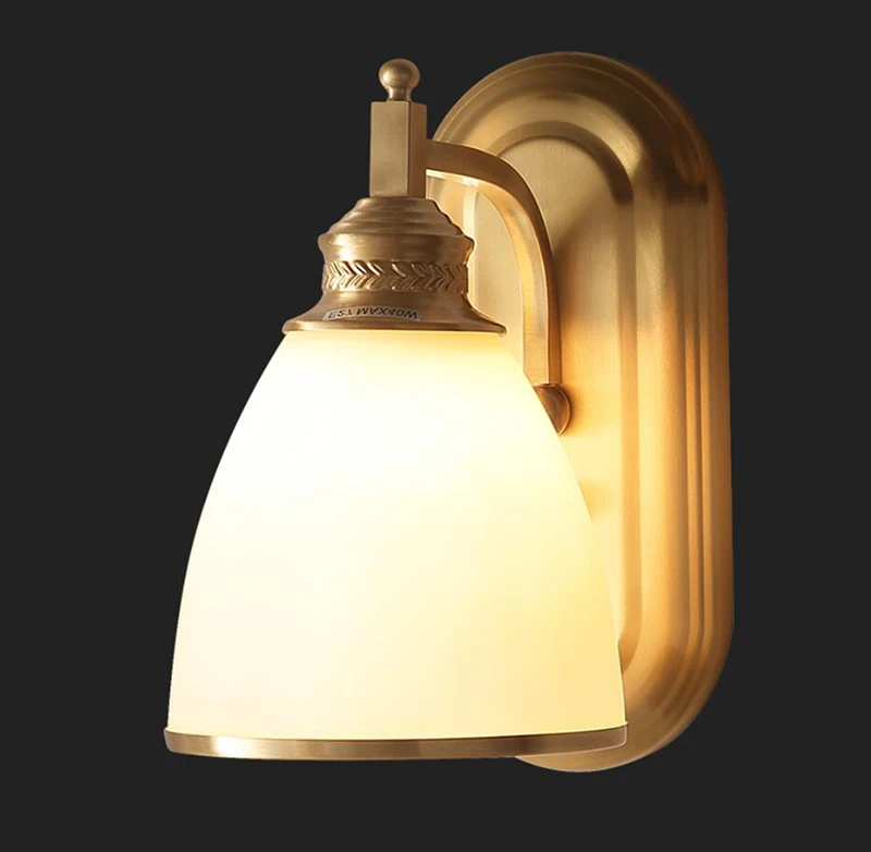 Латунь Материал тела настенный легкой промышленности Винтаж светильник молочно