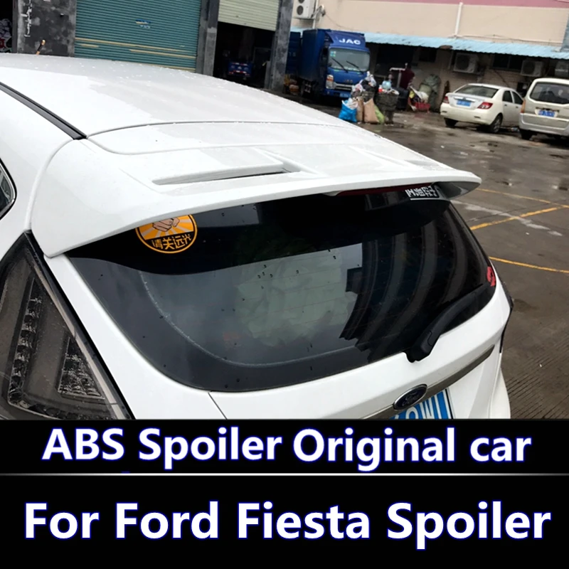 Для Ford Fiesta 2009-2017 спойлер высокого качества ABS Материал заднее крыло автомобиля