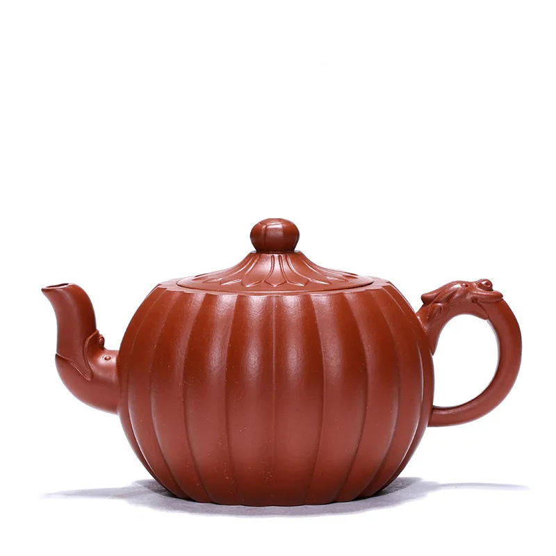 

Dark-red Enameled Pottery Teapot Zhu Mud Wang Zhen Study Pure Manual Famous Teapot Wholesale Travel Tea Set Generation Hair