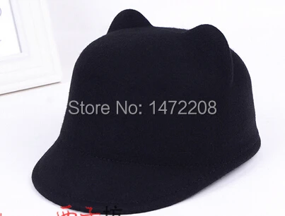 Бесплатная доставка женские шапки на осень и зиму шерстяные маленькие шляпы