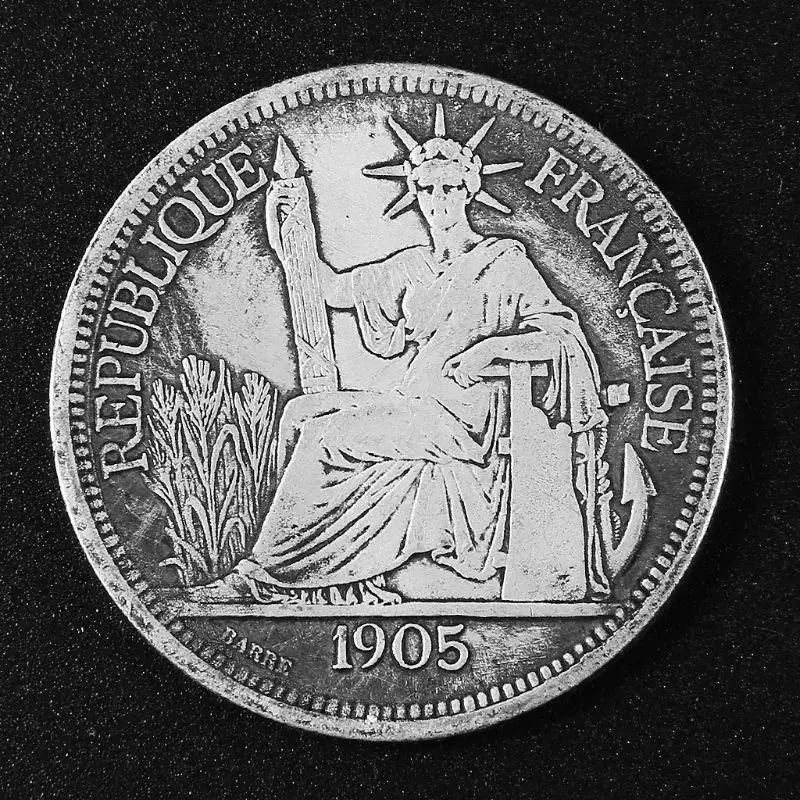 1905 Франция статуя свободы США с факелом памятная задача монета | Дом и сад