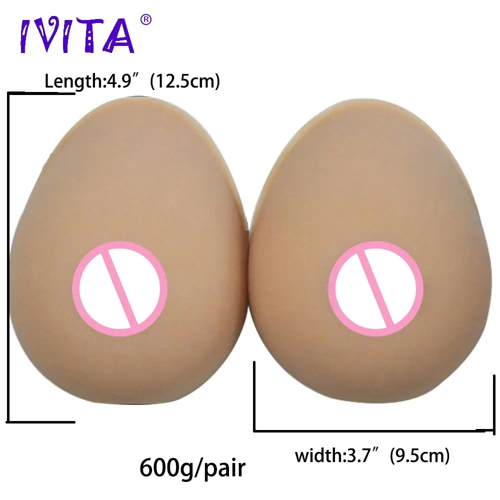 IVITA 600 г силиконовые искусственные груди для загара формы трансвеститов