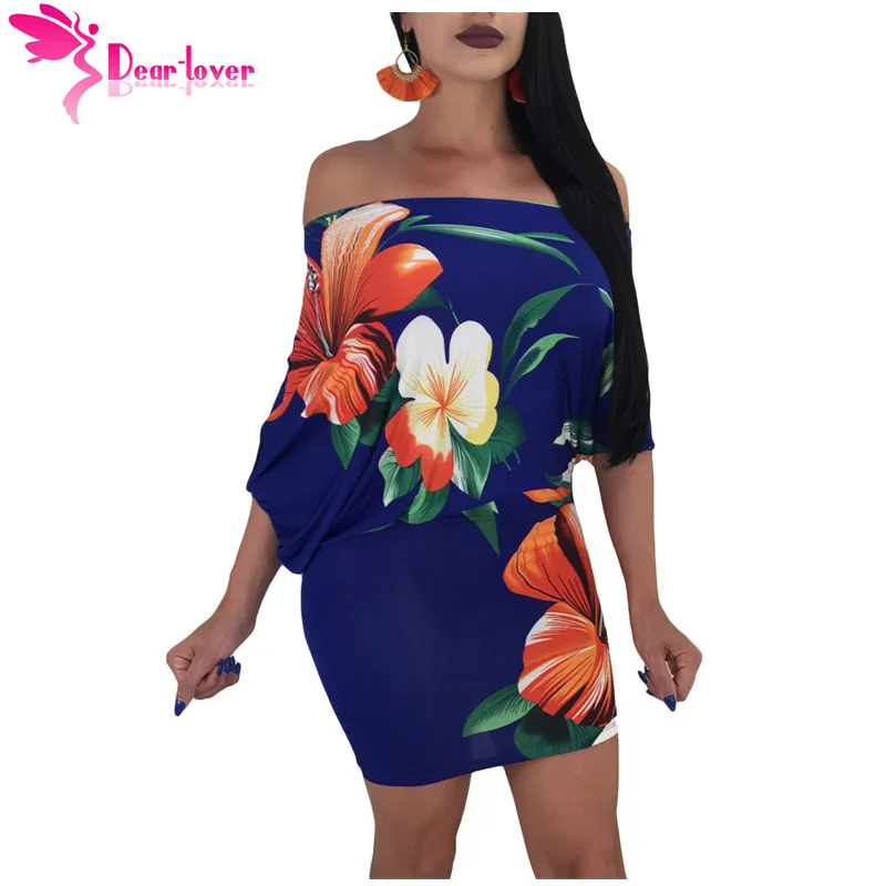 Dear Lover сексуальное платье с открытыми плечами для клуба облегающее Vestidos 3/4 рукав