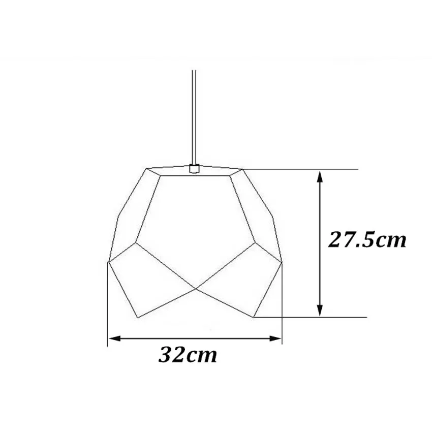 Скандинавские красочные железные геометрические светодиодные подвесные