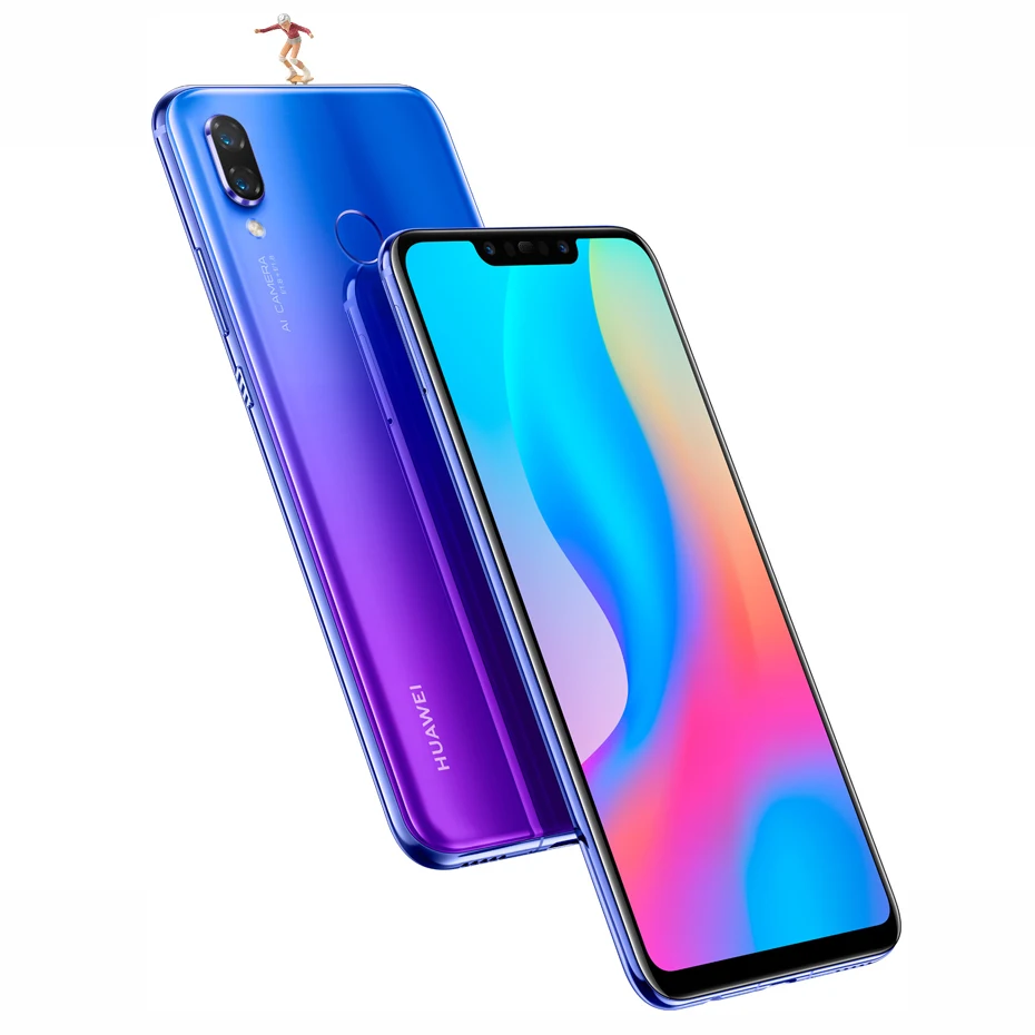 Huawei Nova 3 6 &quotмобильный телефон Восьмиядерный ГБ ОЗУ 64 Гб 128 ПЗУ 24MP 16MP 3750mAh