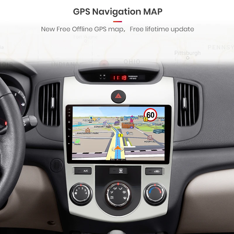 AWESAFE Android 8 1 9 'ɴG + 64G CarPlay DSP автомобильный Радио Мультимедиа Стерео Аудио плеер