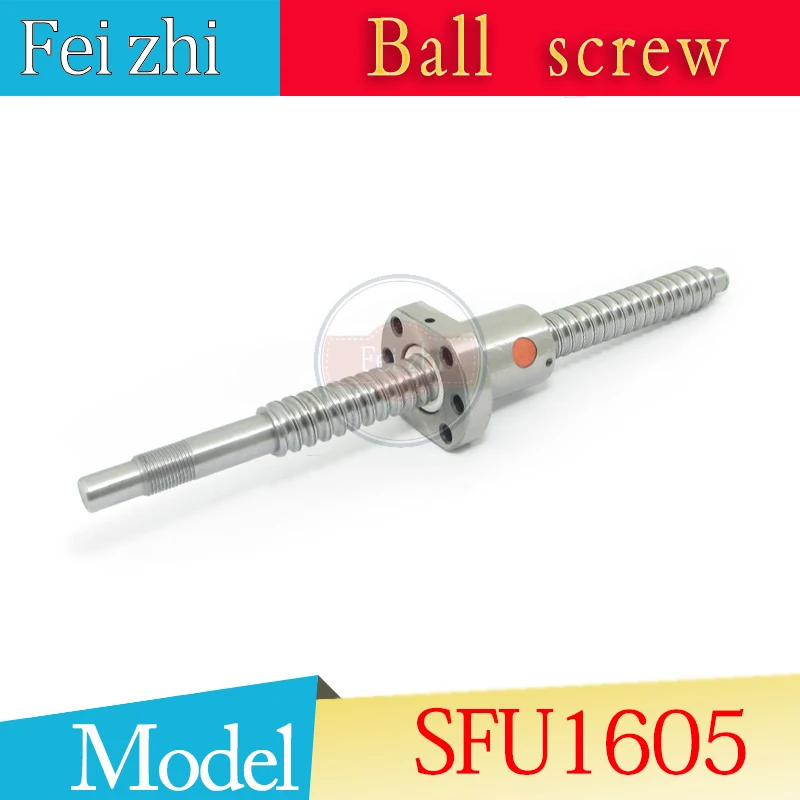 SFU1605 200 250 300 350 400 450 500 550 600 650 700 750 мм шариковый винт с фланцем гайка BK/BF12 конец