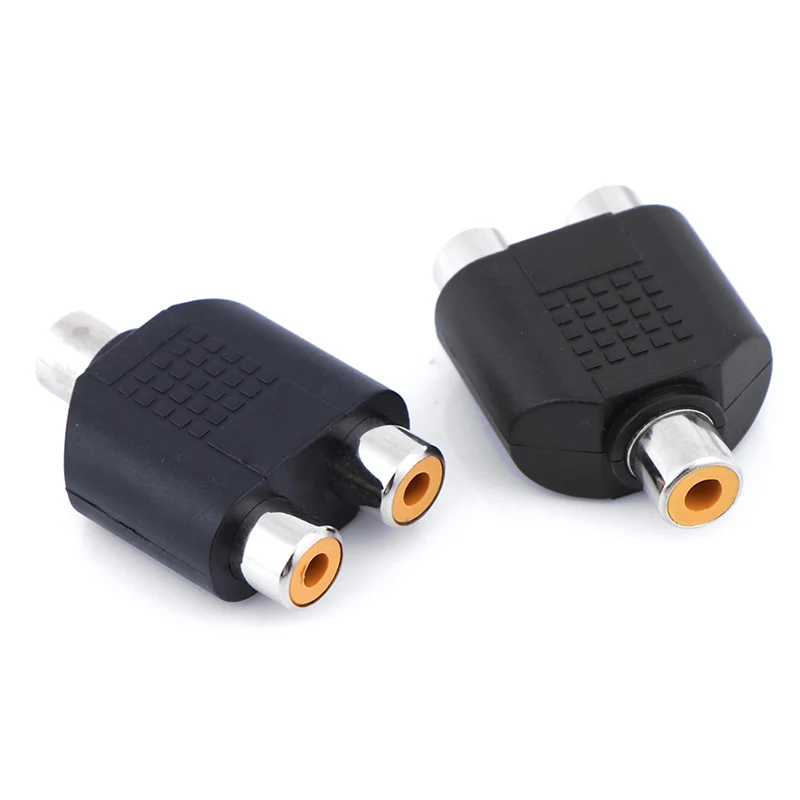 Новый 2 шт. аудио разъем вилка-переходник стерео штекер RCA av-сплиттер для