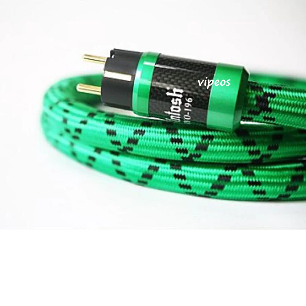 Mcintosh Подпись Сделай Сам однокристальный медный кабель питания с углеродным