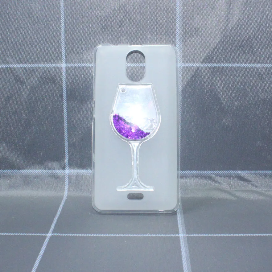 Red Wine Cup Dynamic Liquid Bling Glitter Quicksand Moving Star Cover For Wiko Kenny 5.0 inch 3D Phone Case Capa | Мобильные