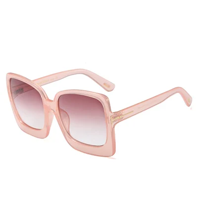 C5 Pink.RedGray HBK, женские квадратные солнцезащитные очки,, стиль, солнцезащитные очки, фирменный дизайн, Женская Большая оправа, очки для улицы, солнцезащитные очки - Цвет линз: C5 Pink.RedGray