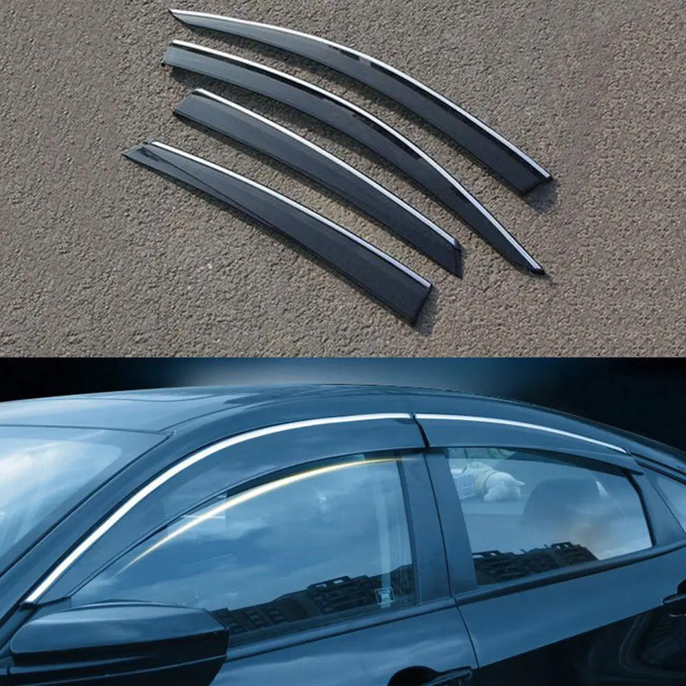 4DR автомобильный оконный козырек тент Vent Rain Guard дефлектор Подходит для Honda Civic 2016