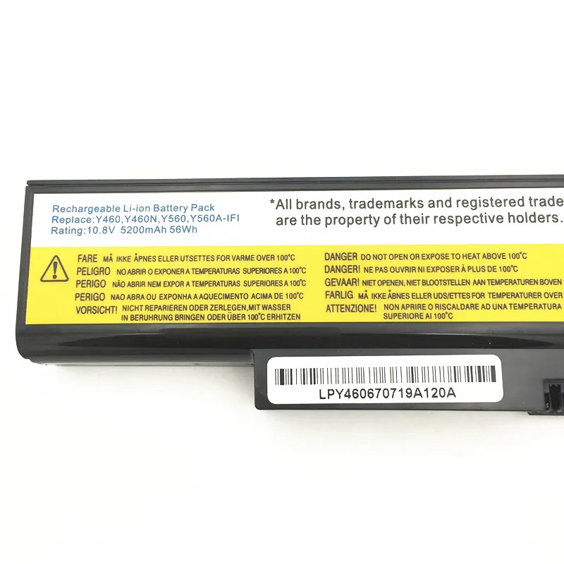 Сменный аккумулятор для ноутбука LENOVO L09N6D16 L09S6D16 L10L6Y01 L10N6Y01 L10S6Y01 IdeaPad Y460 Y560 B560