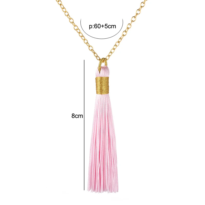 Женское колье с бахромой LOVBEAFAS винтажное ожерелье из шелковой ткани в богемном