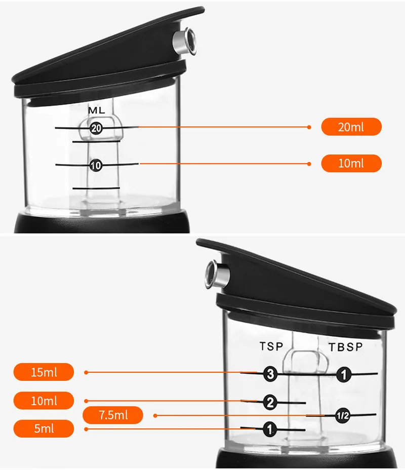1 шт. Контролируемая дозирующая масляная бутылка для масла масленка со шкалой