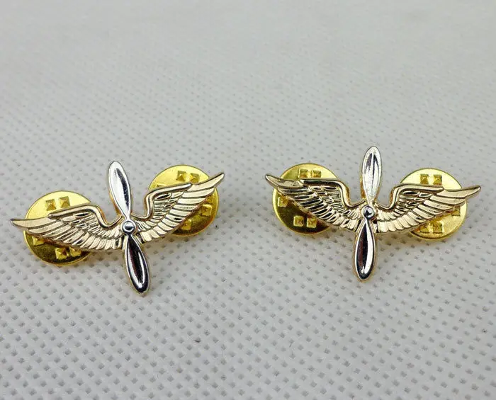 Одна пара из нас армии США авиационной отрасли воротник значки контактный Insignia