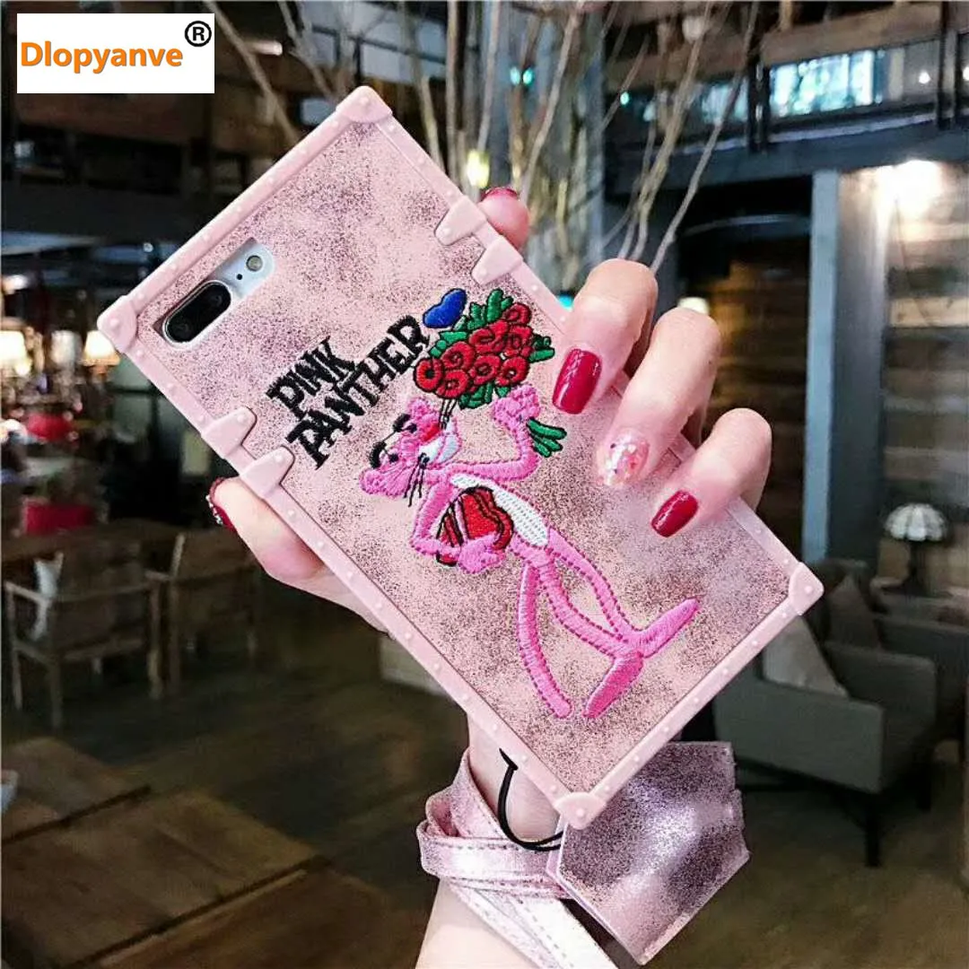 Новый мультяшный ретро кожаный вышитый мобильный чехол для Iphone X 6 6S 7 8 Plus