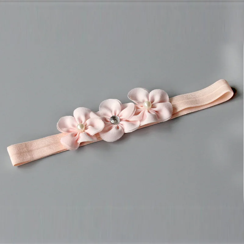 Детские головные уборы с 3 цветами Мягкая повязка на голову для малышей