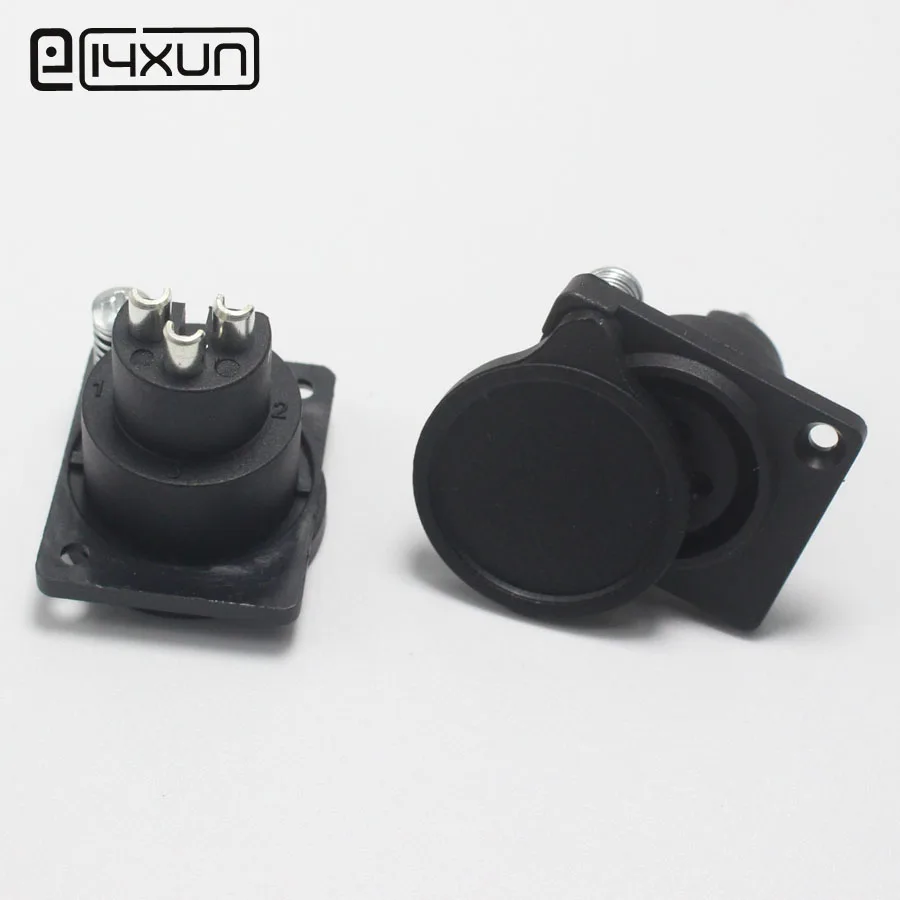 Eclyxun 2 шт. XLR 3 контактный гнездовой разъем для крепления на корпус С Пылезащитным