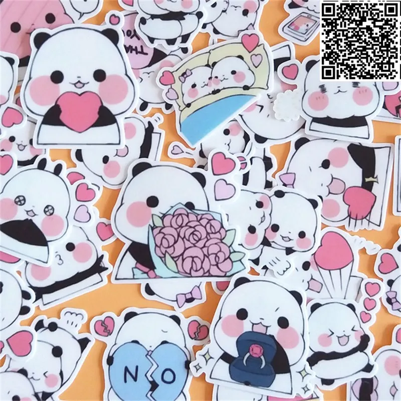 40 шт. Детские забавные бумажные наклейки домашние с маленькой пандой для
