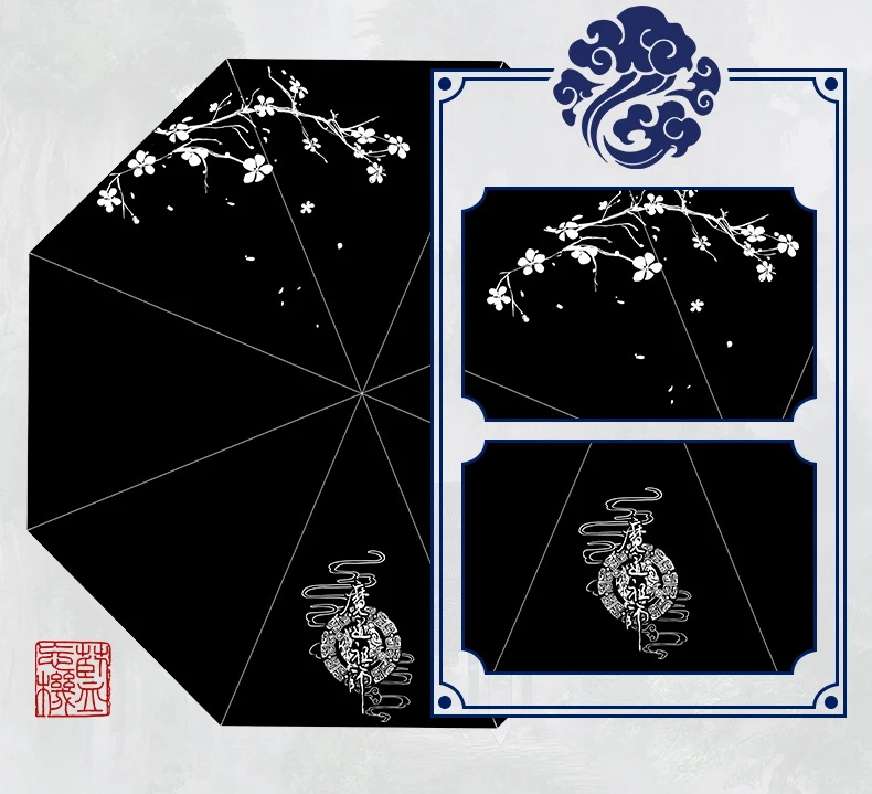 Ограниченная серия аниме Grandmaster of Demonic Cultivation Lan Wangji Wei Wuxian BL зонт от солнца, дождя реквизит для косплея Mo Dao Zu Shi подарки