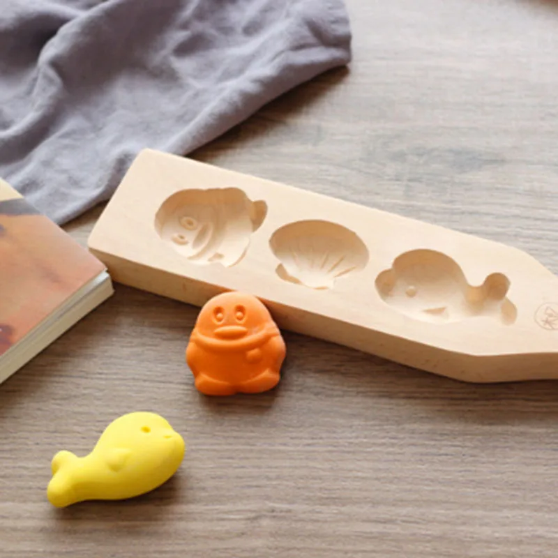 Shell Shape Деревянная форма для лунного торта, 1 шт., 3D форма животного, форма для печенья, печенья, форма для выпечки, украшения торта, принадлежности для помадки, инструменты для выпечки и кондитерских изделий - Цвет: Shell Shape
