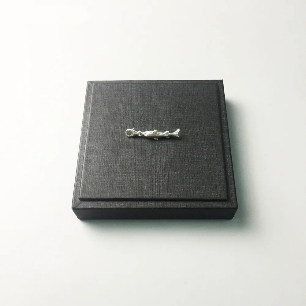 Бренд Muffiy Серебряный Очаровательный Шарм в виде рыбы акулы для браслета чокер