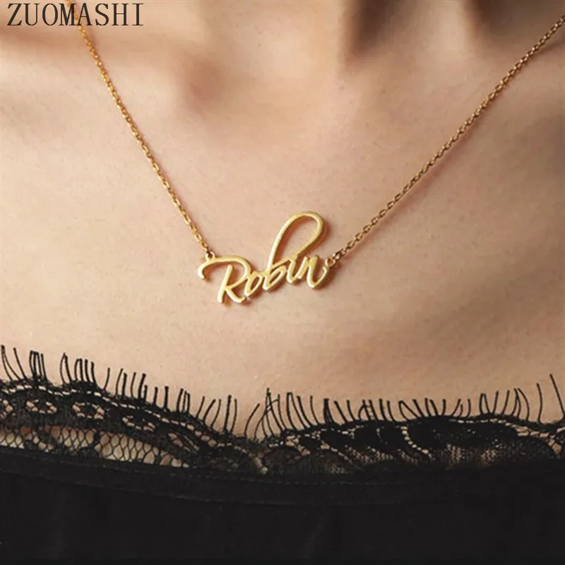 Персонализированное ожерелье с именем оригинальное изящное