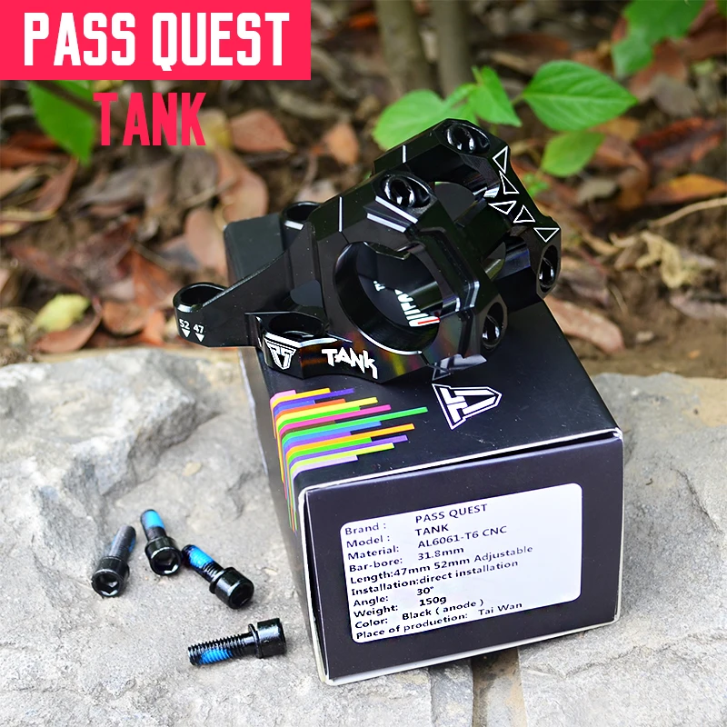PASS QUEST MTB Bike Stem 31.8mm Bicycle Aluminum Alloy AL6061-T6 Full CNC Made Machined Parts | Спорт и развлечения