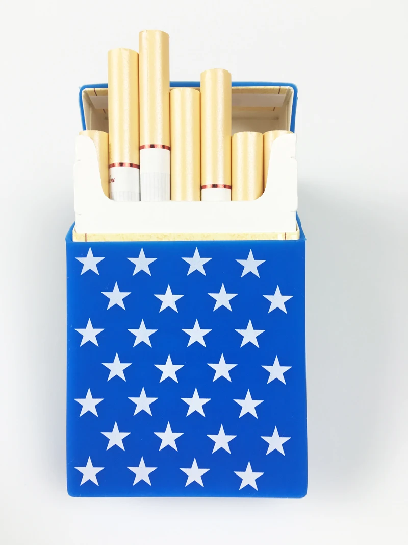 Холодный синий Star чехол сигарет человек/леди портсигар курение Интимные