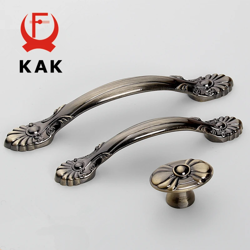 KAK 5 шт./лот винтажные ручки для кухонного шкафа античные дверей ящиков платяного
