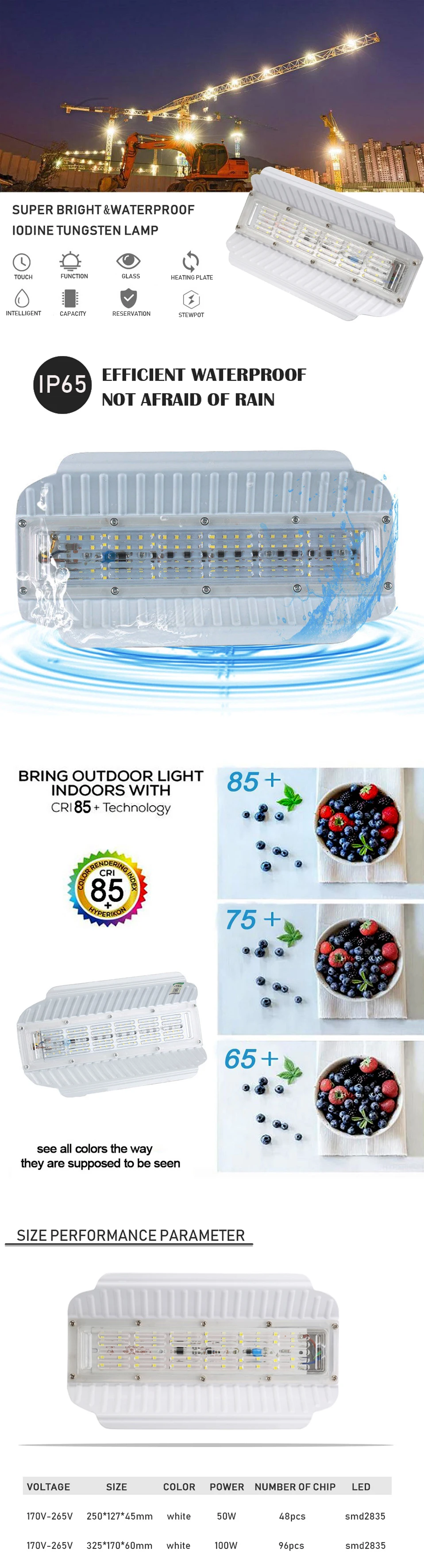 50W 100W Светодиодный прожектор светильник Smd2835 IP65 Водонепроницаемый 220V йод Вольфрам светильник Светодиодный точечный светильник для студийной фотосъемки на открытом воздухе светильник ing лампы