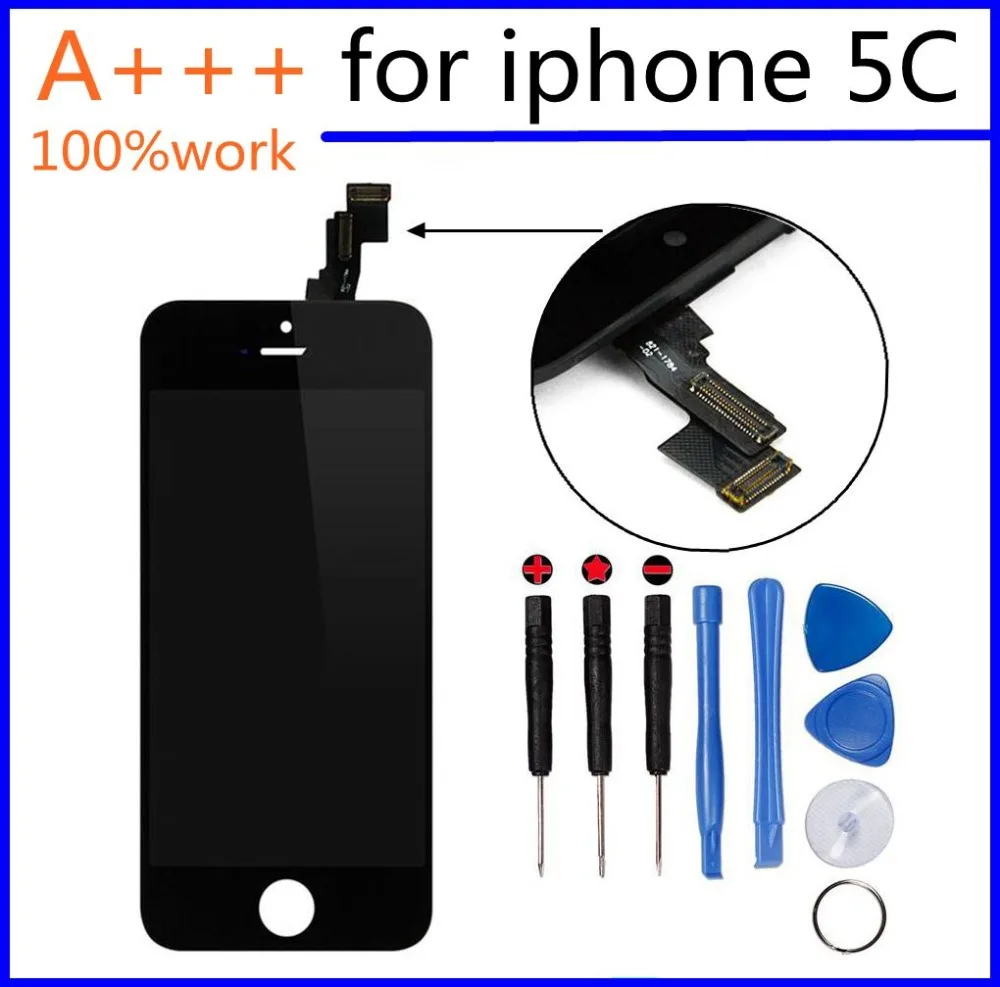 AAANo dead pixe ЖК экран в сборе сменный дисплей сенсорный дигитайзер для iphone 5C LCD