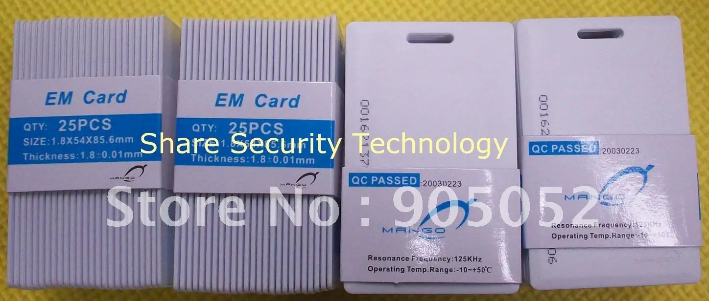 Манго хорошего качества бесконтактная EM толстая карта 125 кГц./ ID 1 8 мм |