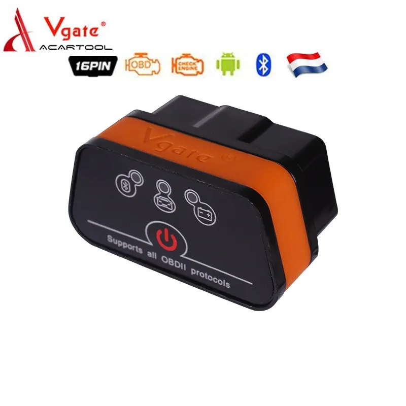 Vgate icar2 OBD2 ELM327 V2.1 Bluetooth адаптер с чипом ARM автомобильный диагностический сканер