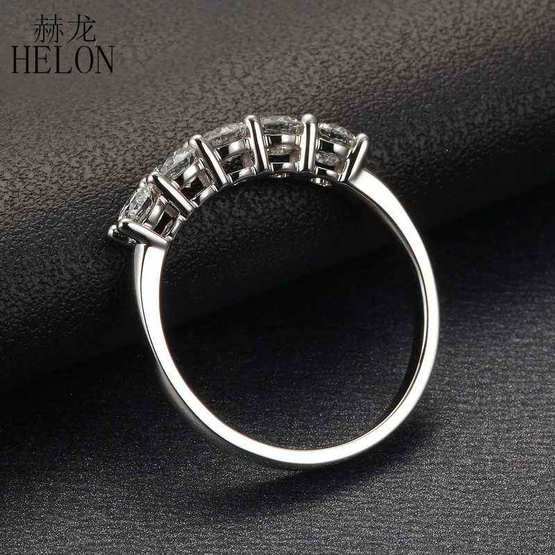 Женское кольцо с бриллиантом HELON Moissanite из стерлингового серебра 925 пробы 1 карат