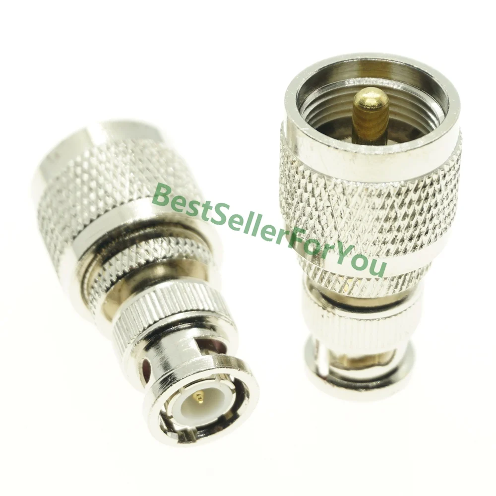 

New UHF Male PL259 Plug to BNC Type Male Plug Straight RF Coax Adapter Convertor