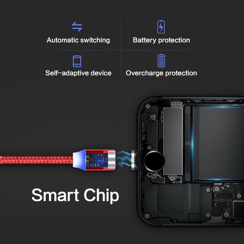 FLOVEME Магнитный зарядный кабель Micro usb type C кабель для освещения 2A Быстрая зарядка USBC/type-C провод для iPhone samsung кабель