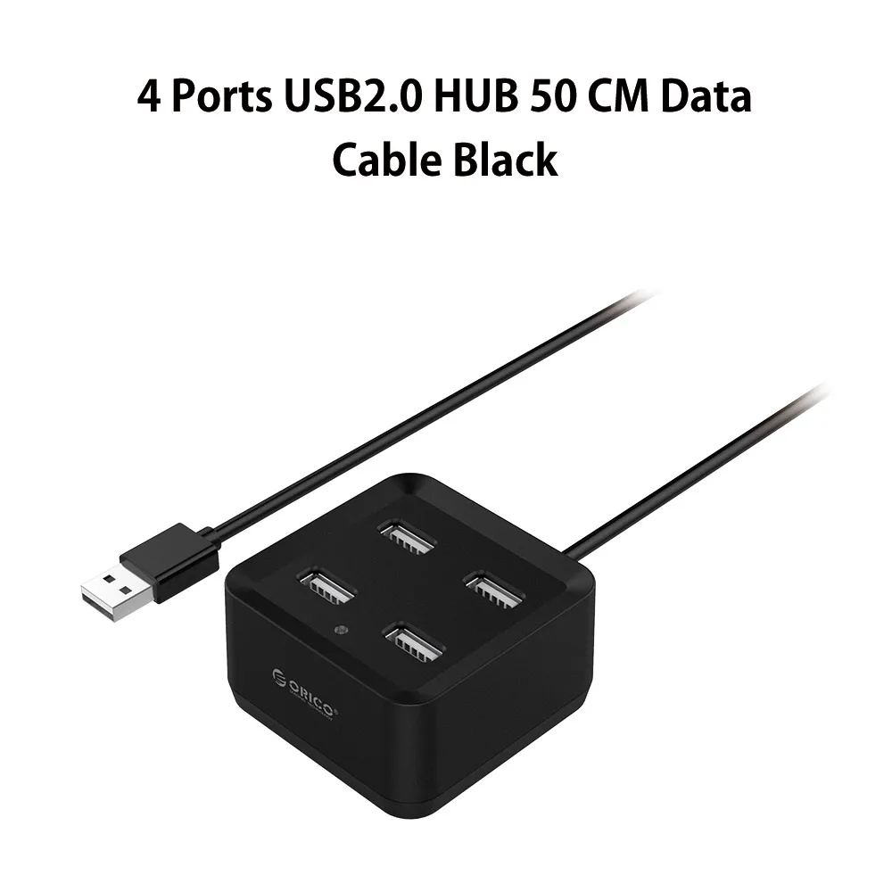 DH4U BLACK ORICO высокоскоростной 4 порта USB 2,0 концентратор USB порт usb-хаб портативный концентратор USB разветвитель для Apple Macbook Air ноутбук ПК планшет - Цвет: DH4U BLACK