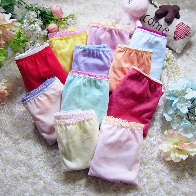 

120pcs/lot Anyongzu Casual Floral Girls Children Underwear Girl Cute Cartoon Baby pants 1t-8t Many designs are random