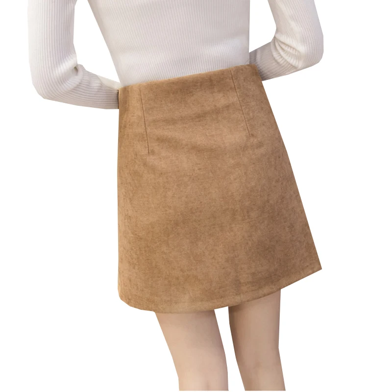 2018 Новая летняя Осенняя стильная Сексуальная Вельветовая юбка женская