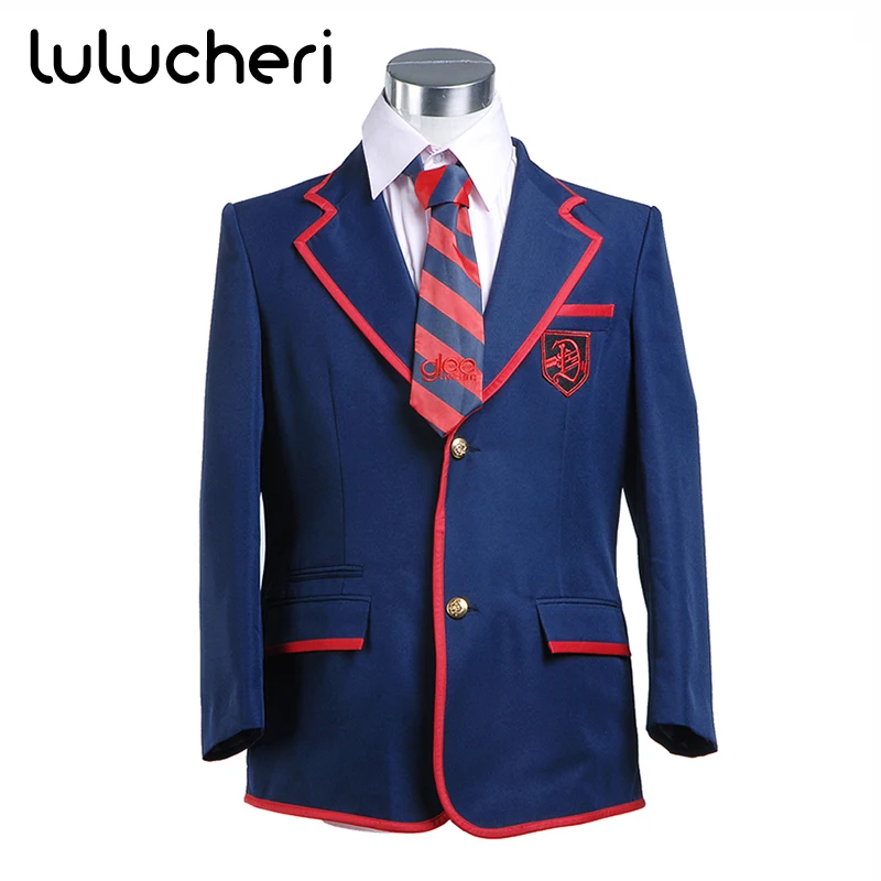 Glee Косплей Костюм Blaine Anderson темно-синий школьная форма костюм для женщин рождественские подарки для девушек