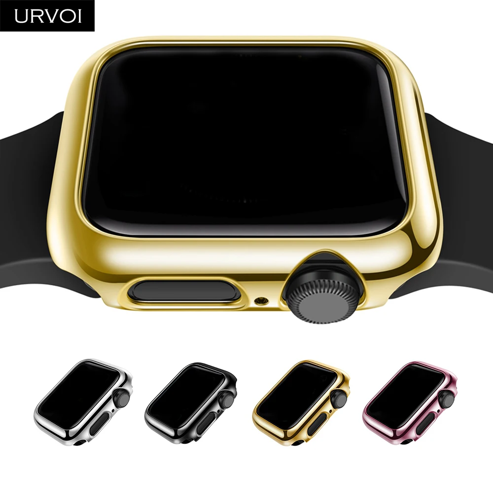 Чехол URVOI для apple watch series 6 SE 5 4 чехол iwatch с гальваническим покрытием Блестящий