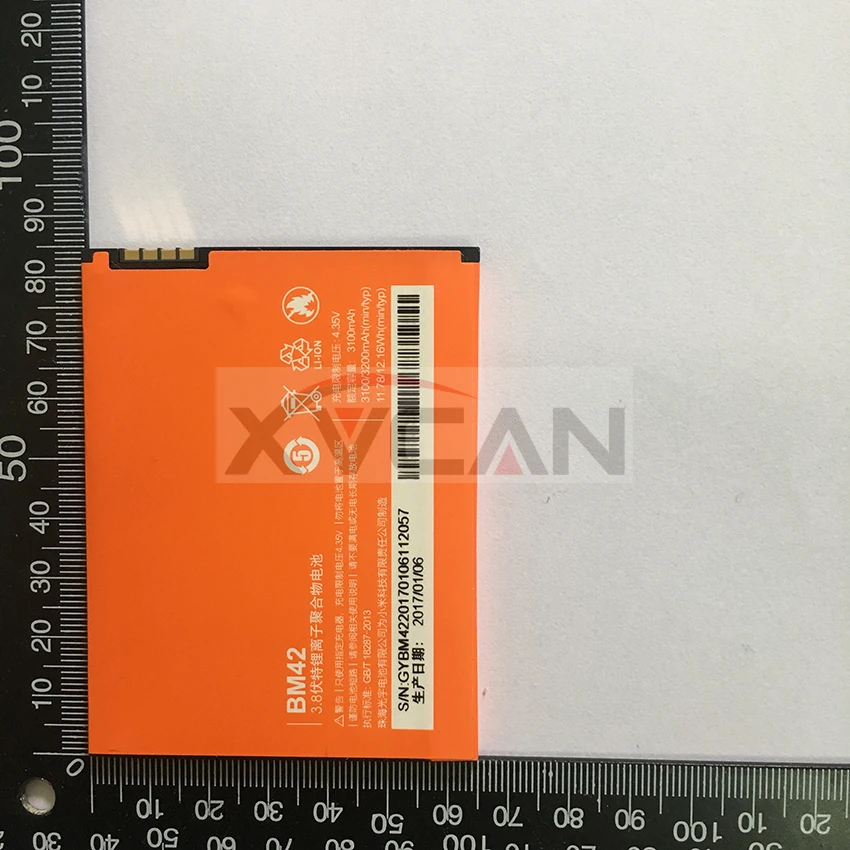 Аккумулятор BM42 для Xiaomi Redmi Note 3100 мАч литий ионный аккумулятор + Настольная док