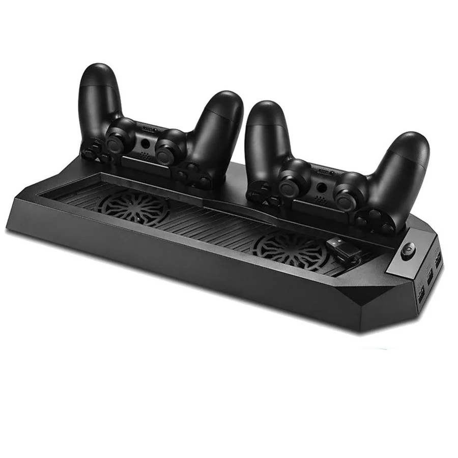 PS4 вертикальная подставка + охлаждающий вентилятор охлаждения двойной