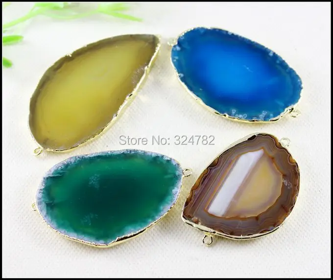 10 шт. соединители природного камня очаровательный камень каменные бусины в