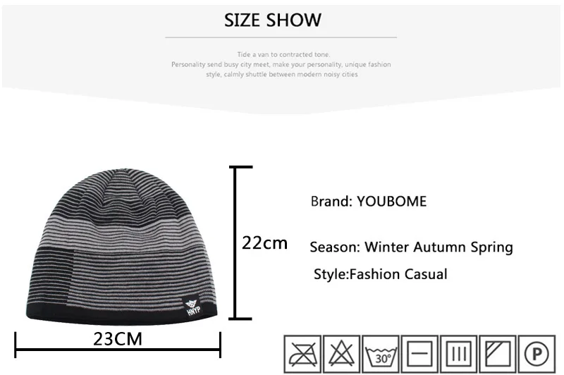 YOUBOME модные Skullies Beanies мужские вязаные шапки Мужские Зимние головные уборы для мужчин и женщин шапки s Bonnet теплые брендовые зимние шапки