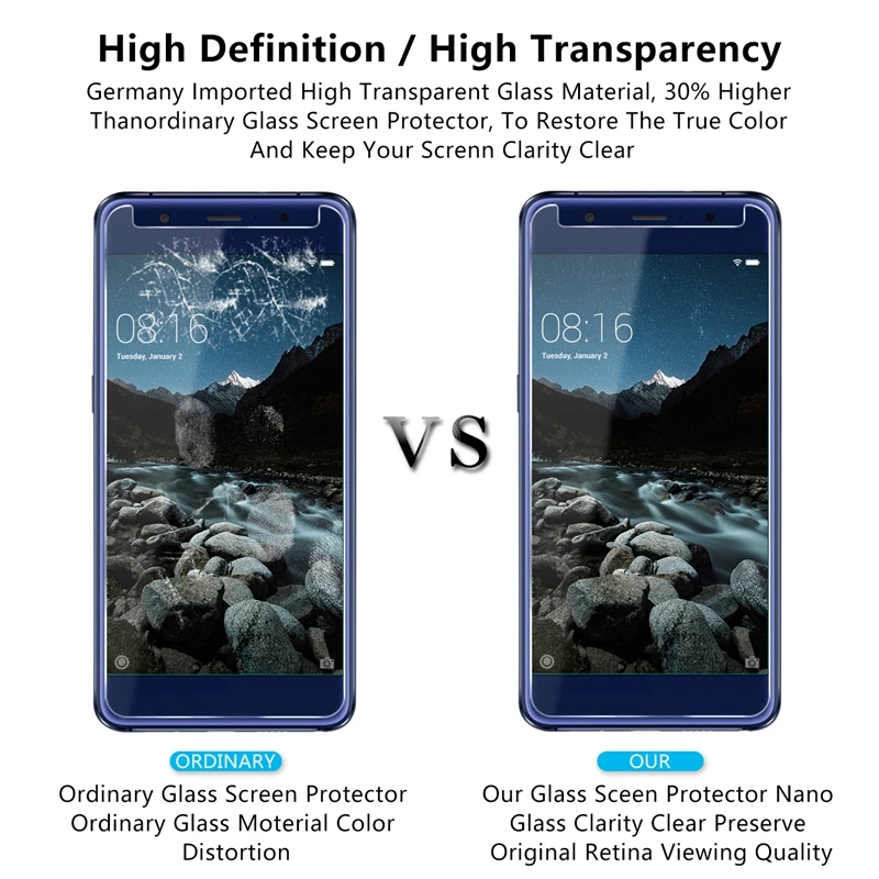 2 шт./лот 2.5D 0 26 мм 9H Премиум Закаленное стекло для Hisense A2 Pro 5 дюймов Защитная пленка